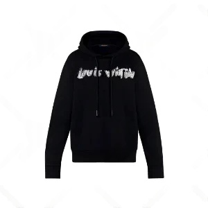 Black Printed Hoodie